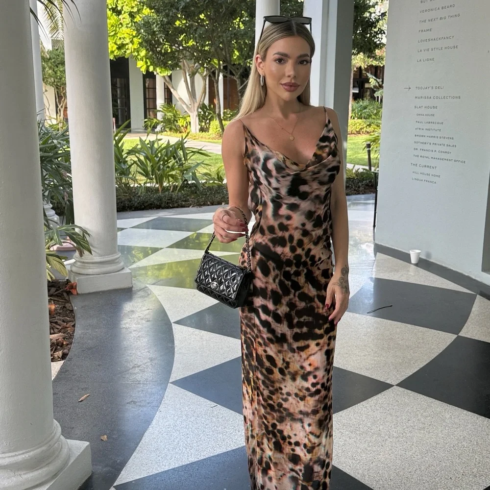 Rat & Boa Leopard Print Maxi Dress - Picture 2 of 3